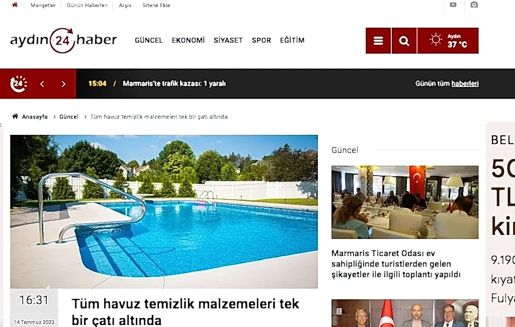 Tüm malzemeler tek çatı altında Havuz Yapımı