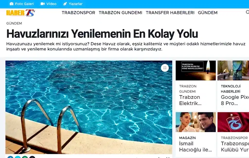 Havuz yenilemenin kolay yolu Havuz Yapımı