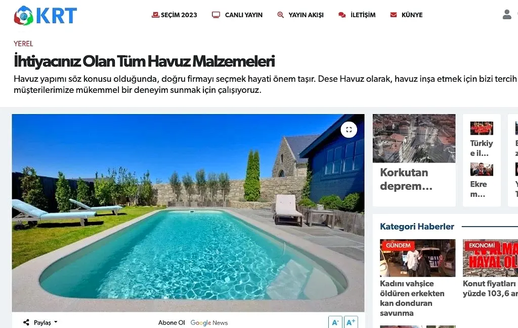 İhtiyacınız Olan Havuz Malzemeleri Havuz Yapımı